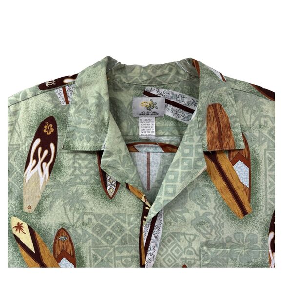 Vintage Ho Aloha Hawaiian Shirt Mens XL Tropical Surfboard Tiki Vacation 90s Y2K - Picture 2 of 9